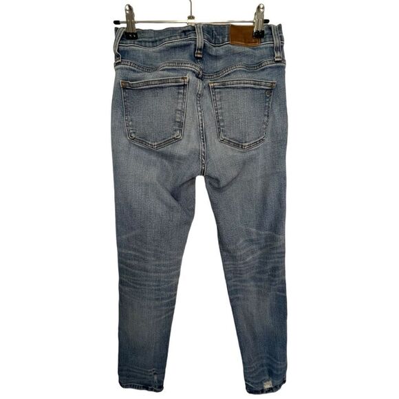 Madewell Slim Straight Leg Mid-Rise Light Wash Denim Jeans - Picture 4 of 6